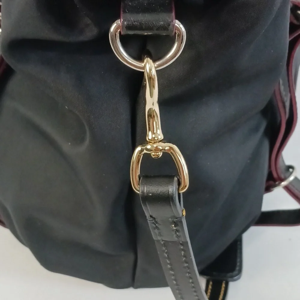 MZ Wallace Blk Nylon W Long Strap Bag.
